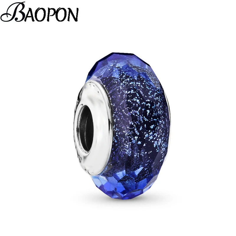 BAOPON 2 шт./лот синее муранское стекло Бусины fit Pandora Браслеты Ожерелья для самостоятельного изготовления ювелирных изделий ювелирные изделия аксессуары