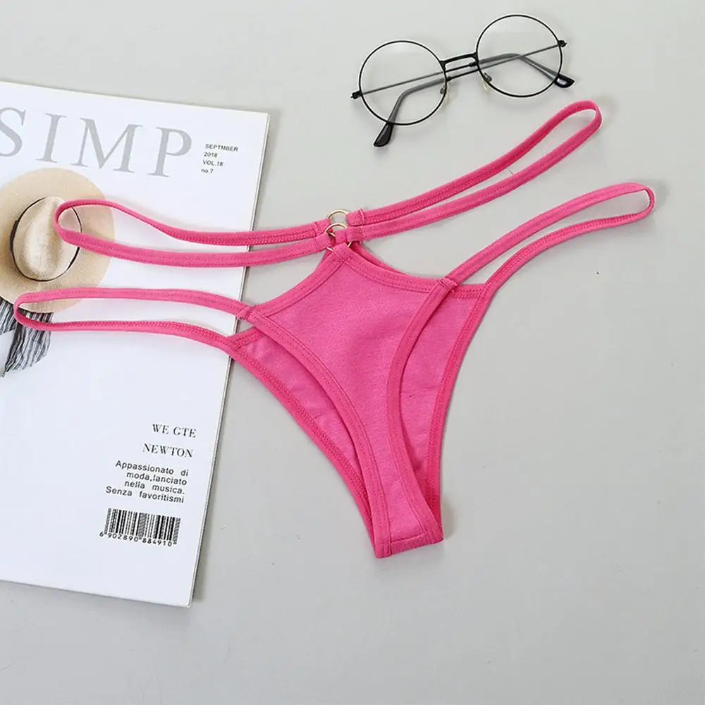 

Women's Sexy Cotton Panties Swimsuit String Micro Bikini Underpanties Femal Solid Briefs Underwear Lingerie Panties For Girls