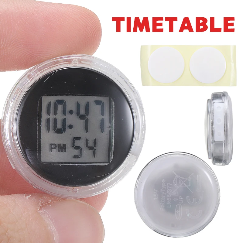 Для универсального мотоцикла 1 шт. электронные мини-часы Stick-On водонепроницаемые