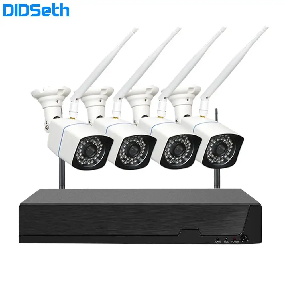 DIDSeth 4CH 960 P/1080 P Беспроводной NVR комплект 2MP CCTV система наружная IR Cut Wifi AI IP камера