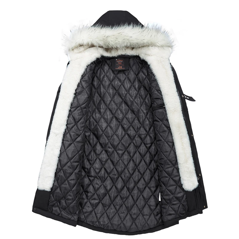 2019 Новая зимняя мужская теплая Толстая длинная камуфляжная хлопковая куртка