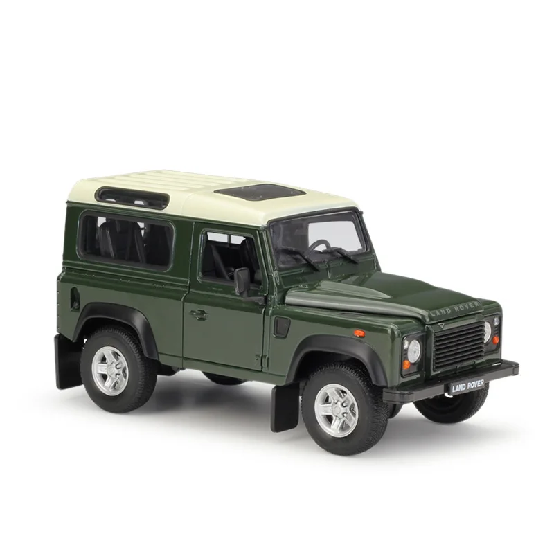 Green 2 WELLY сплав модель автомобиля 1:24 Масштаб литья под давлением автомобильный симулятор Land Rover Defender внедорожный металлический классический автомобиль для ребенка Подарочная коллекция - Цвет: Green 2