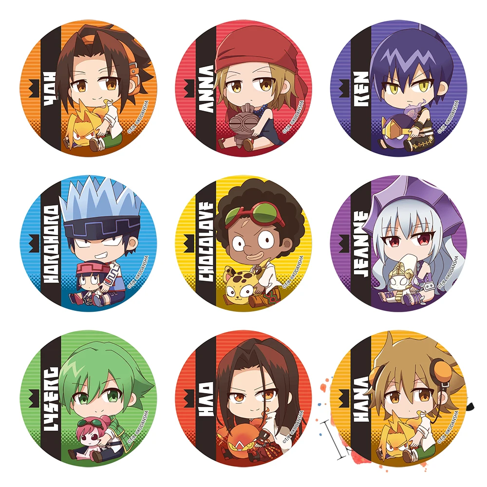 Значок аниме короля шамана, Асакура, Жанна хао, Асакура, Анна, Kyoyama, Horohoro, Chocolove, McDonell, Hana, металлическая брошь на булавке