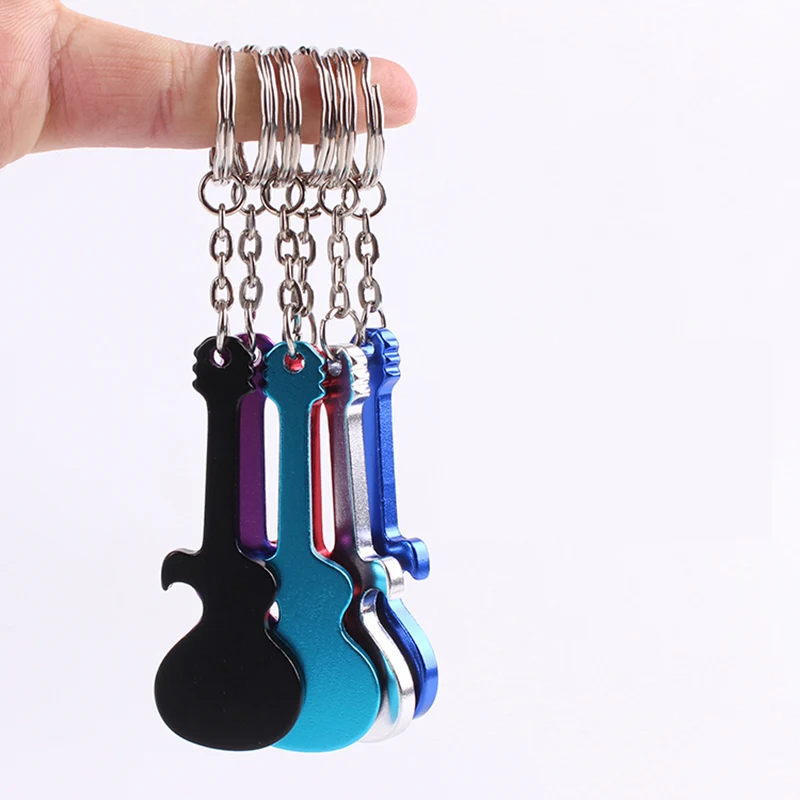 100x рекламная открывалка для бутылок в форме гитары брелок ключей корпоративный