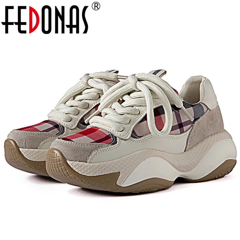 FEDONAS/Лоскутная Женская обувь из натуральной кожи на плоской подошве модная