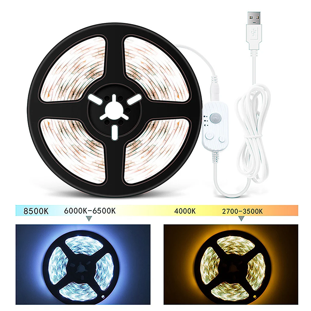 

Светодиодная подсветильник ка с датчиком движения, 5 в постоянного тока