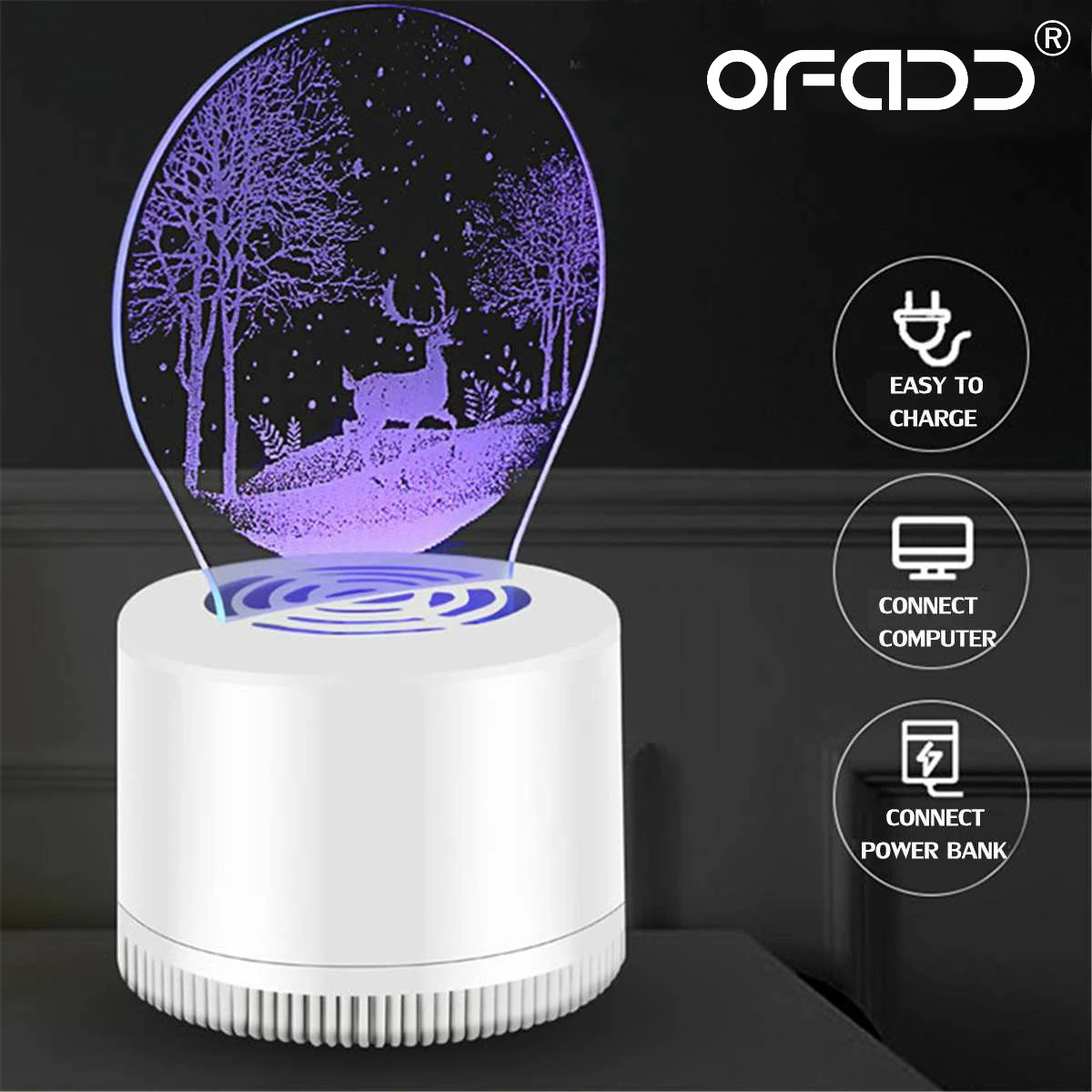 3d инсектицидная лампа 5v 3w Usb Электрический Zapper Fly ошибка вредителей ловушка