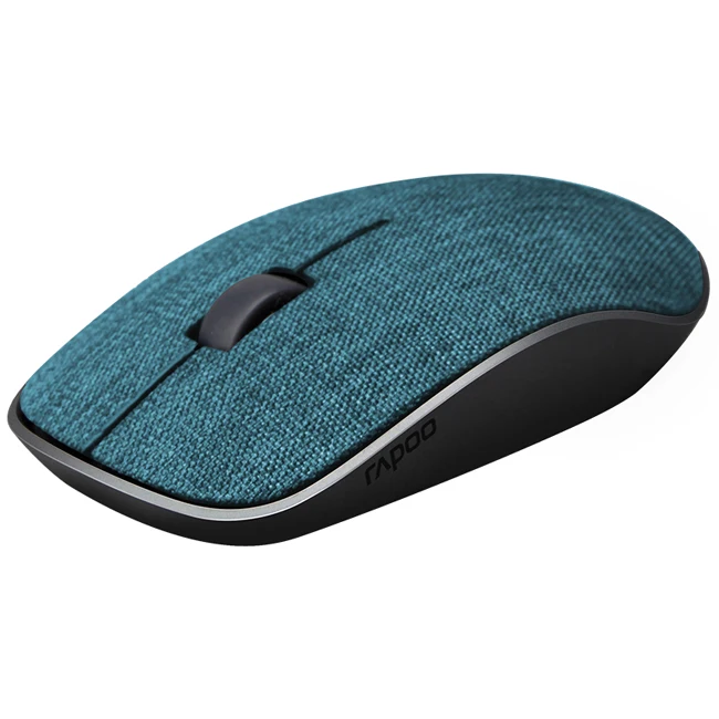 Blue Rapoo Беспроводной Мышь эргономичная Бесшумная офисная игровая мышь 2,4G Wi-Fi Bluetooth 3,0/4,0 Управление подключить планшетный компьютер игровой Мышь - Цвет: Blue