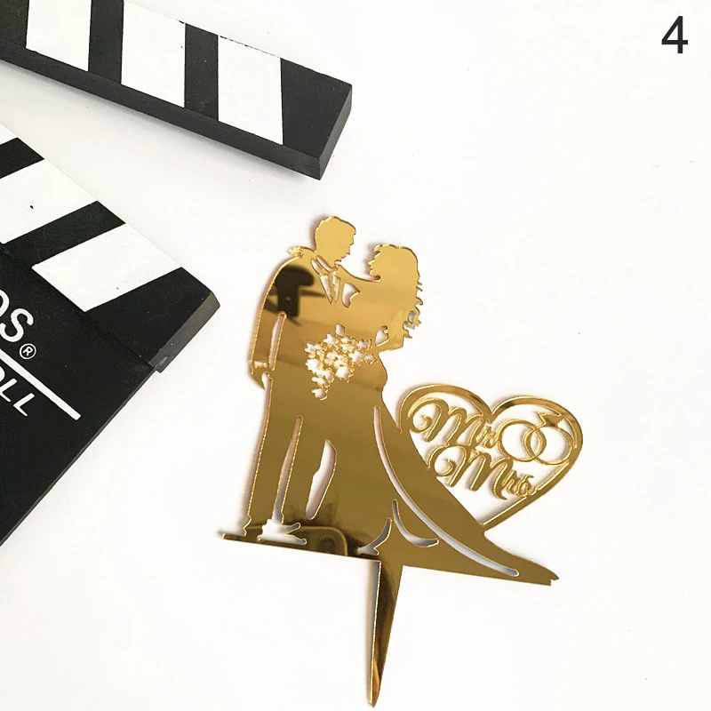 

1PC Hot Sales New Style Valentine's Day Baking Cake Decoration Topper Wedding Proposal Acrylic Cake Insert Card For Party Deco