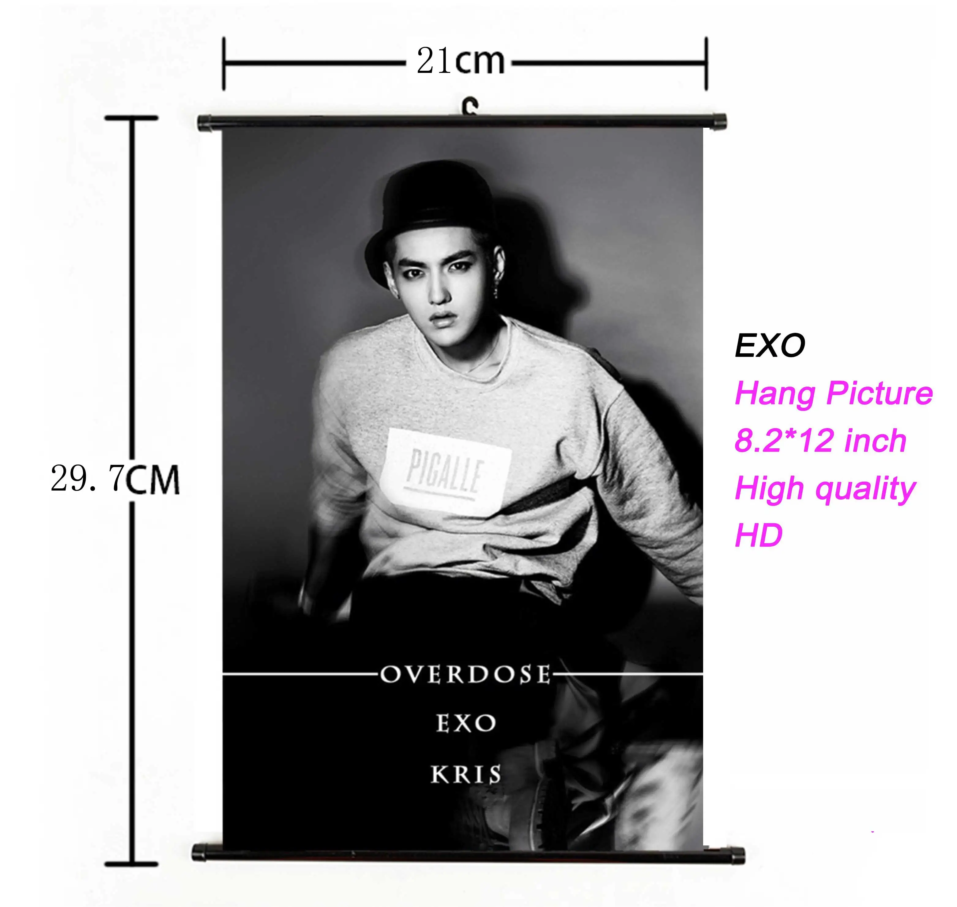 K-pop EXO альбом висячая картина фото плакат Kpop EXO висячий плакат ткань 21*30 см Высокое качество для поклонников Коллекция подарков