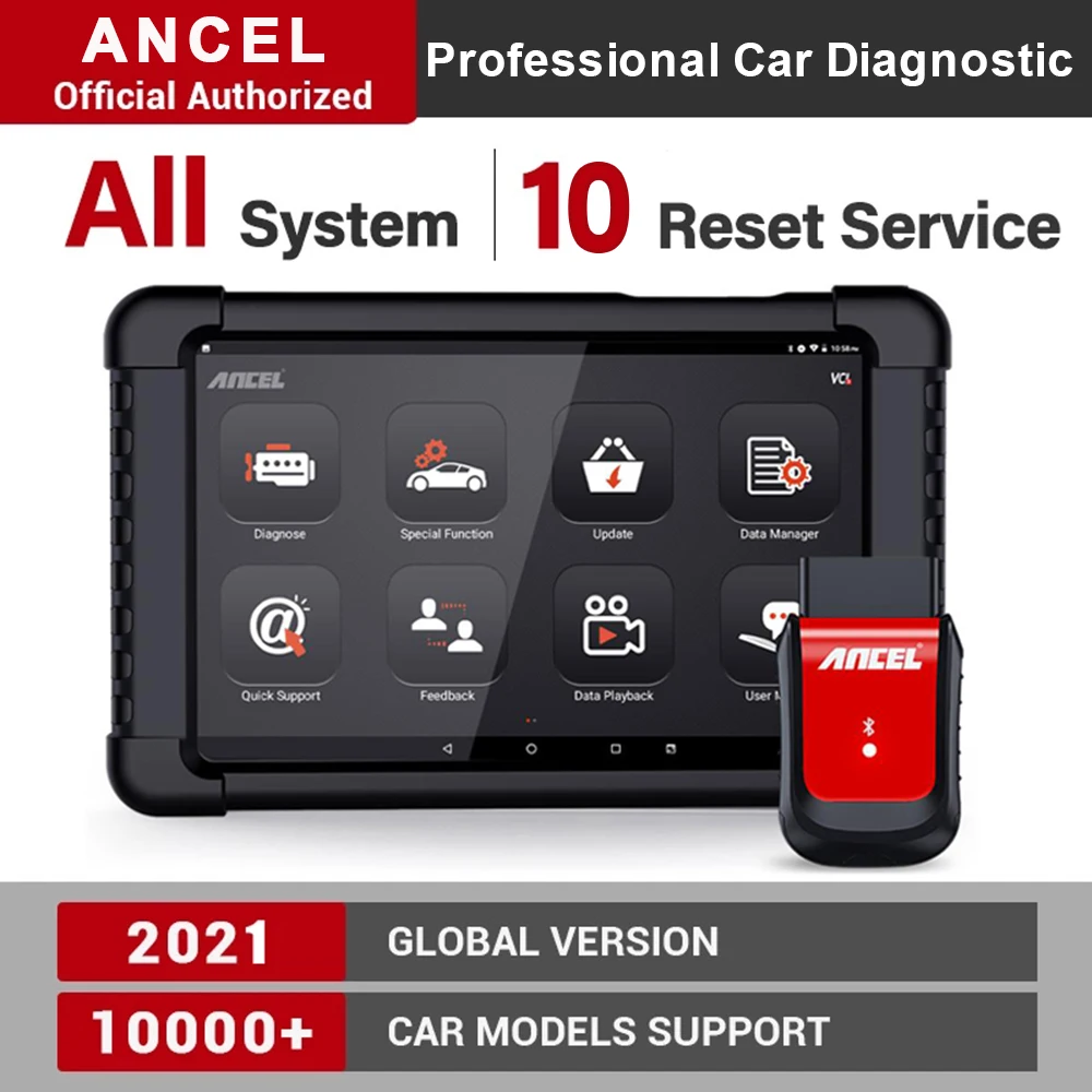 Автомобильный сканер ANCEL X6 OBD2 профессиональный считыватель кодов для всех систем