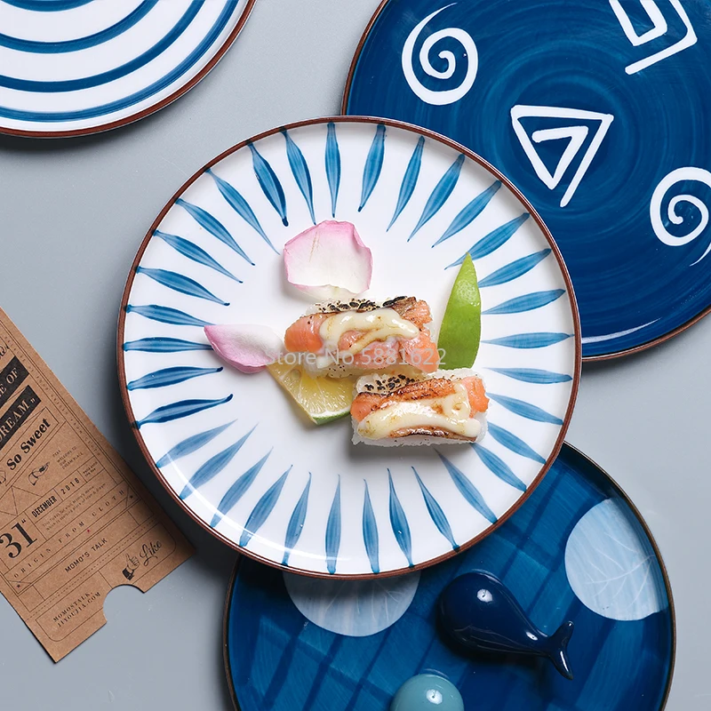 

Steak Western Plate Flat Plate Creative Net Red Plate Dish Plate Home Creative Personality European Pasta Breakfast Plate