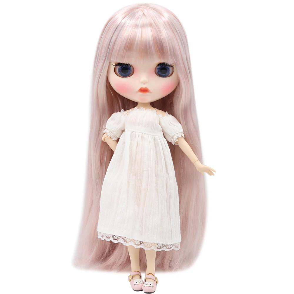Ледяной DBS Blyth кукольные 1/6 bjd из белой кожи шарнирное тело сказочных розовых