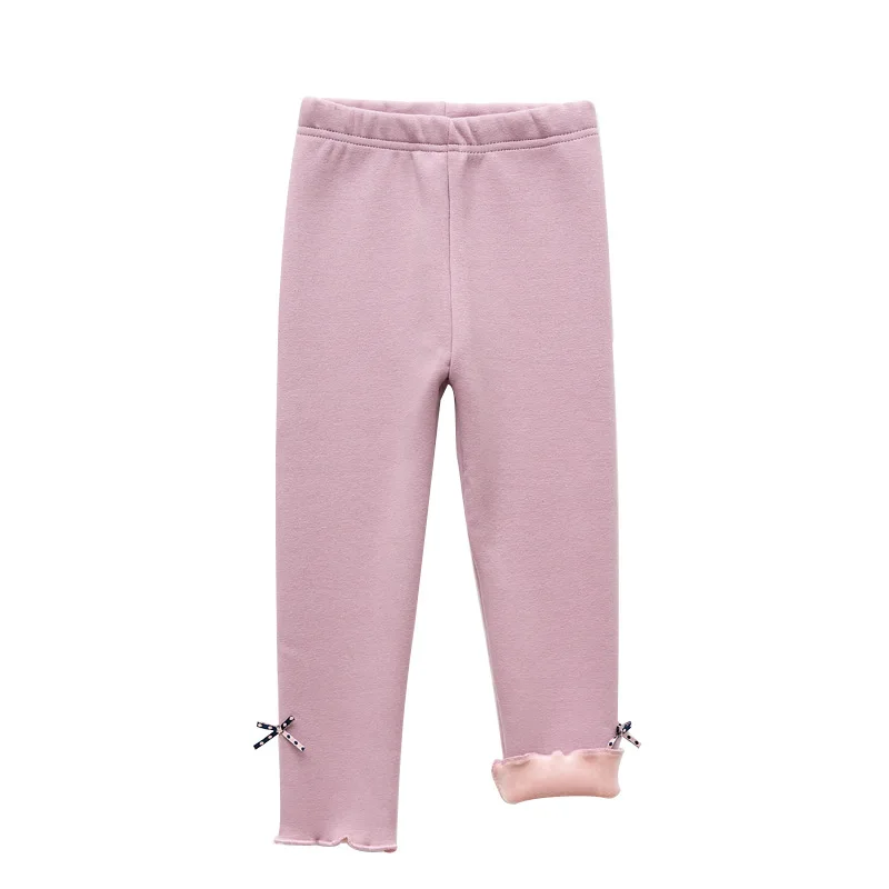 Теплые леггинсы для девочек на осень и зиму детские с эластичной резинкой талии