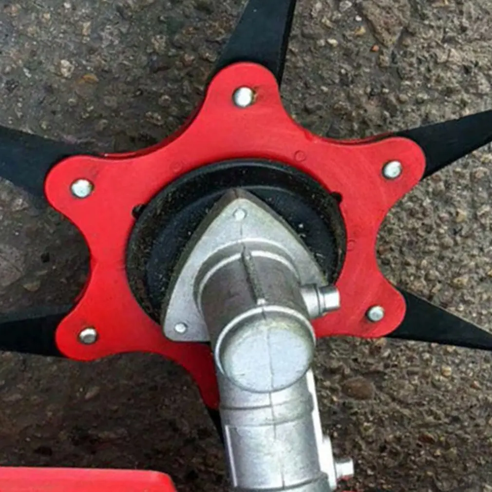 Газонокосилка с 6 зубцами триммер металлическими лезвиями садовая газонокосилка