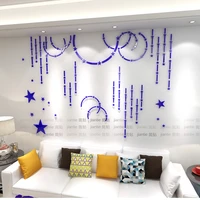 star crossed acrylic wall stickers for living room background wall diy splicing home decor starry sky stickers for kids room
