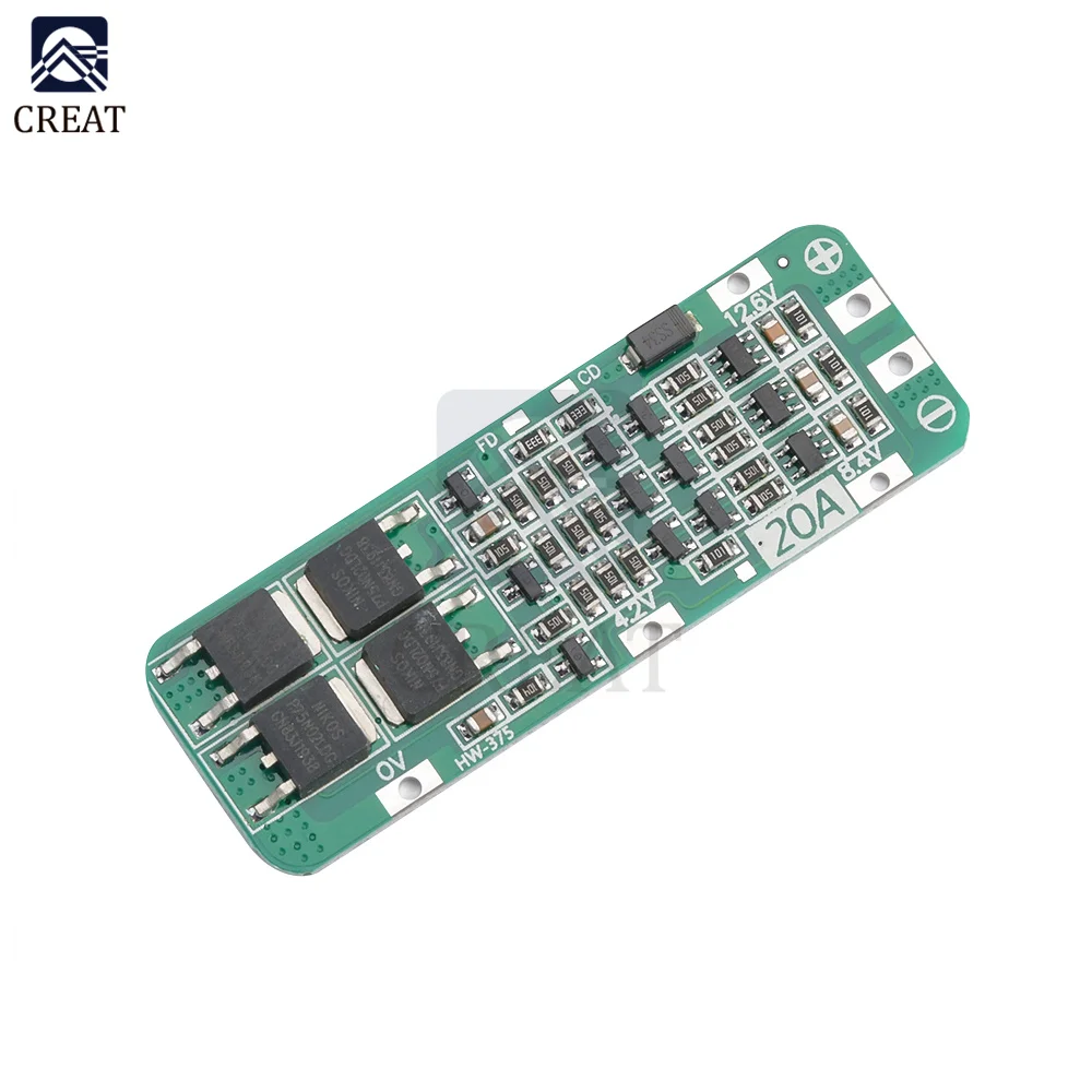Модуль защитной платы зарядного устройства PCB BMS 18650 V Cell 5 шт. 3 сеточки S 20A