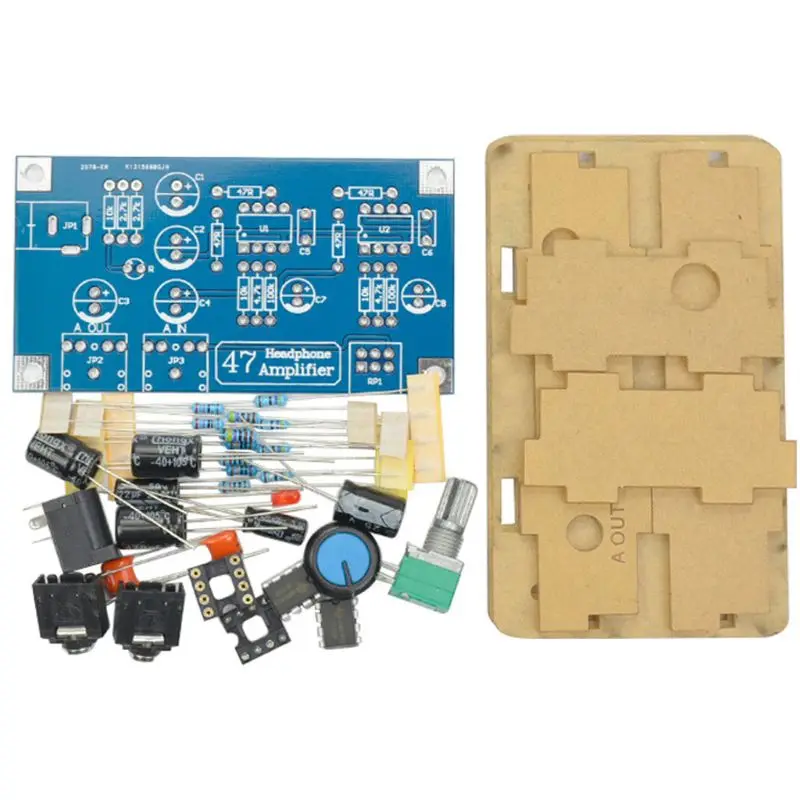 Портативная Плата усилителя для наушников Комплект модуля сделай сам с чехлом