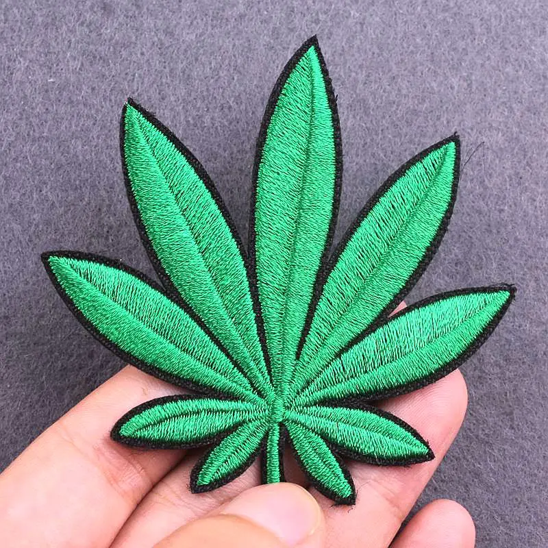 Зеленое растение (Размер: 7x7 см) нашивка для одежды железные на вышитые нашивки