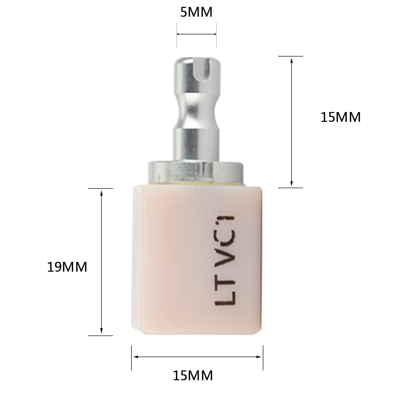 15x19 LTVC1 5pcs UCHEER 5 шт. Набор 15*19 мм дисиликат лития Cerec блоки стеклокерамика для CAD CAM Sirona Inlab LT VC1 - Длина режущей кромки: 15x19 LTVC1 5pcs