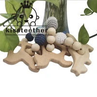 kissteether baby tooth chain crochet beaded wooden animal fusion creative shower bracelet baby tooth chain bracelet
