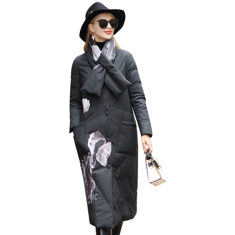 Genuine Leather Jacket Women Sheepskin Duck Down Winter Coat Korean Print Womens Clothing Chaqueta Mujer SM567-308 YY809 |
