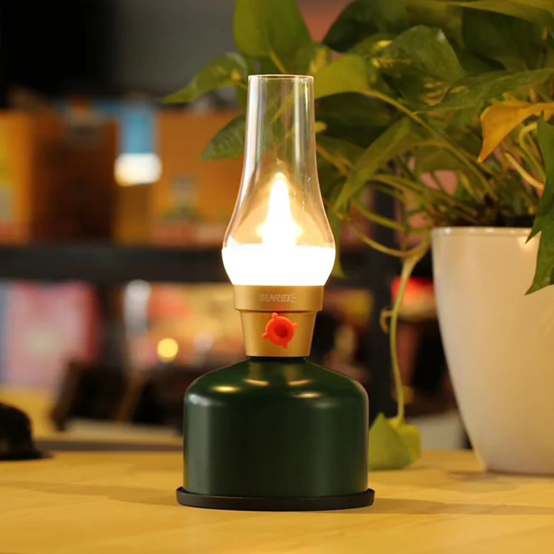 

Ночной светильник GY в стиле ретро, креативная прикроватная лампа, перезаряжаемая подвижная свеча, атмосферный маленький ночник