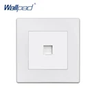 Настенная розетка Wallpad для телефона CAT3, роскошные белые розетки из поликарбоната для недели, электрические розетки