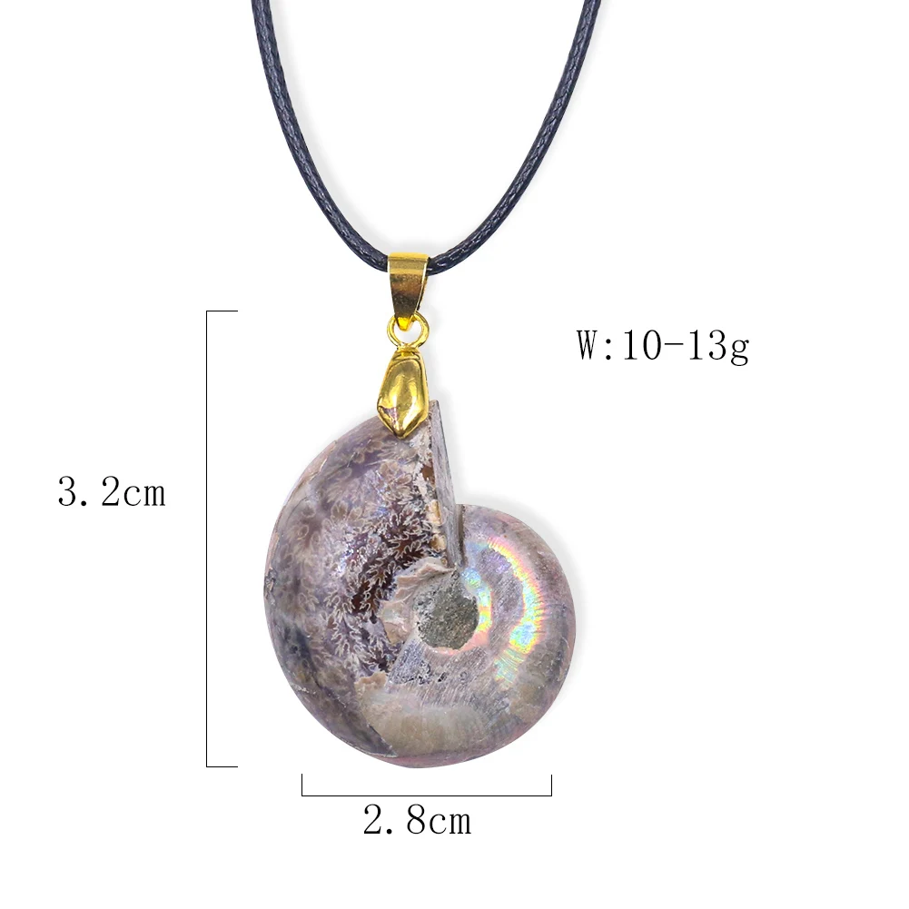 Модное ожерелье из натурального раковины необработанного камня с подвеской в