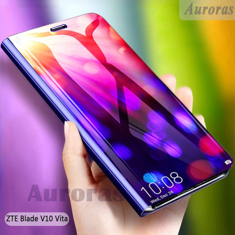 Умный флип чехол Auroras с зеркальным просмотром для ZTE Blade V10 Vita официальная откидная