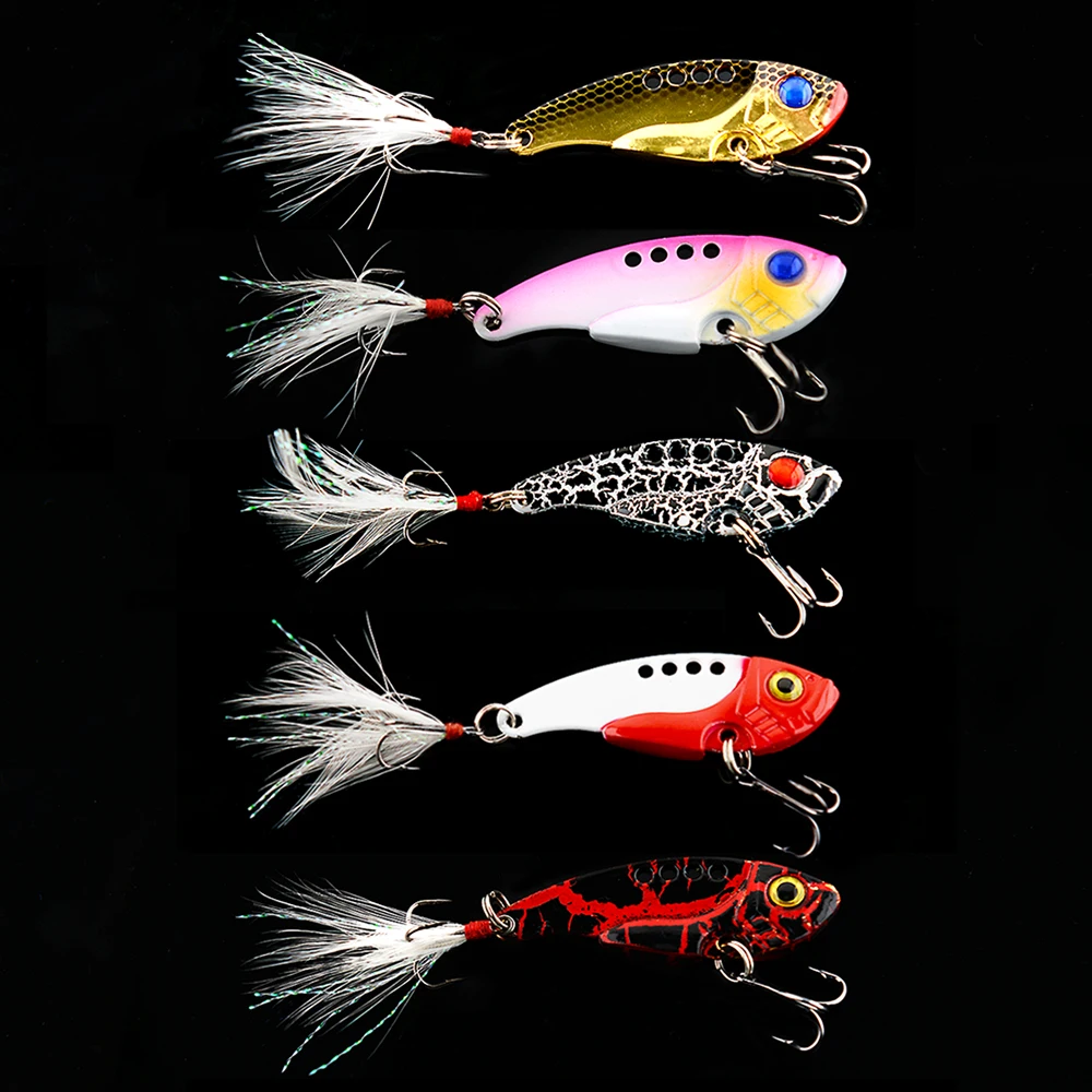 Vib Blade Lure5.4cm/11 3g Спиннер ложка Swimbait Вибрирующая джиггинг пресноводная Морская