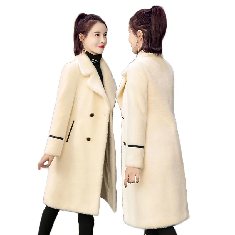 Youth Clothing for Female Fur Coat Winter Parkas Elegant Women Blazer Imitation Mink Cashmere Warm Jacket Factory Outlet 1971