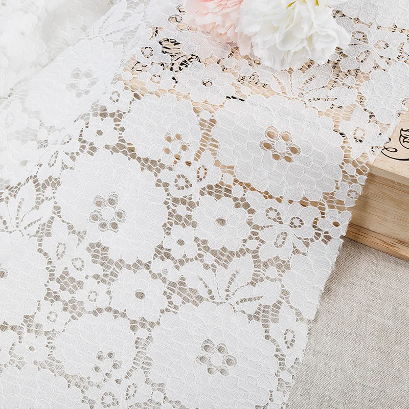 1 м/2 м кружевная ткань ажурная вышитая Цветочная африканская Лоскутная Ткань Tissu