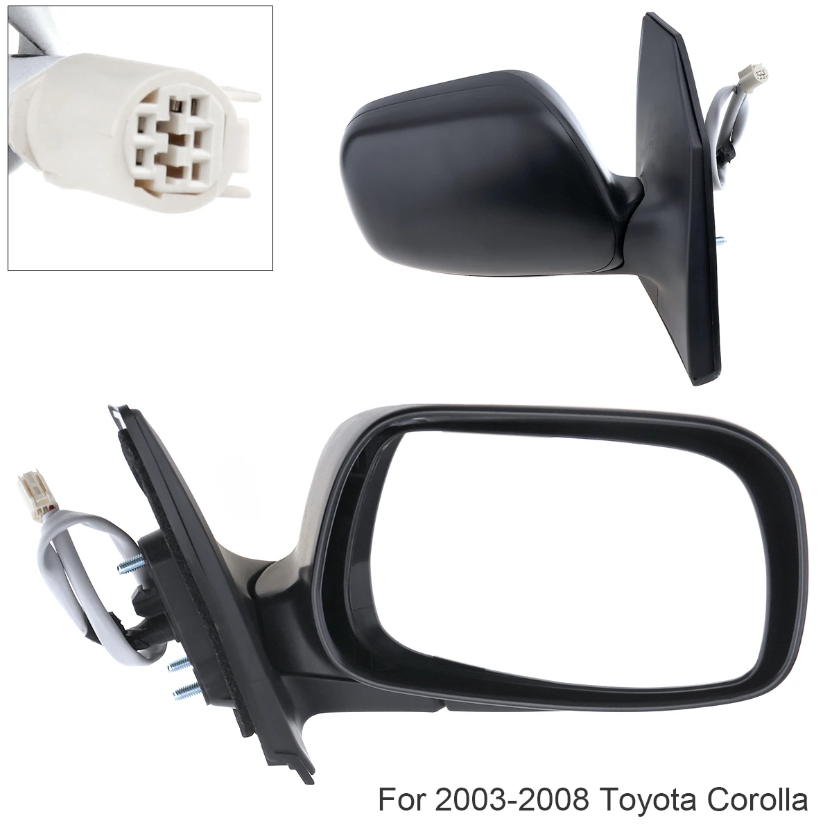 

Non Folding Durable Right Side Mirror Right Hand RH Mirror for 2003-2008 Toyota Corolla CE / LE/ S/ Sport/ XRS Sedan 4-Door New