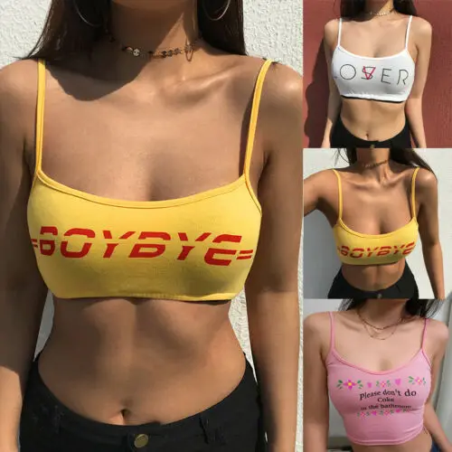 Модный женский Повседневный Топ на бретелях летний сексуальный жилет короткая