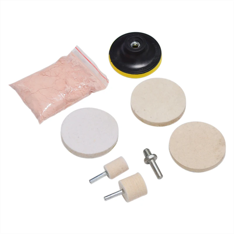 

8Pcs/Set 4 OZ Cerium Oxide Powder Watch Glass Windscreen Windows Polishing Kit Cleaning Scratch Removal Repair Tools