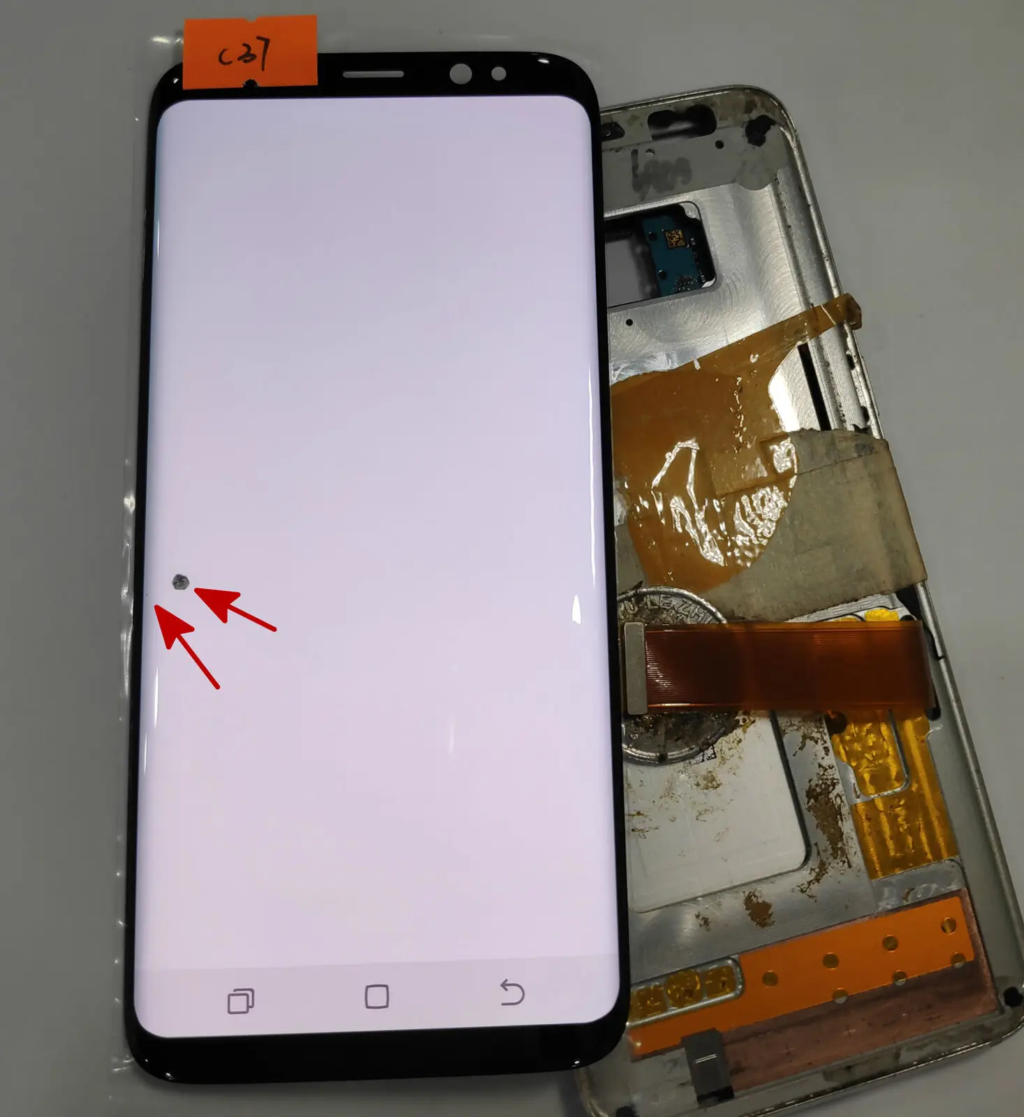 Замена ЖК-дисплея для samsung Galaxy S8 G950F G950 дефект ЖК-дисплей с сенсорным экраном дигитайзер с черным пятном