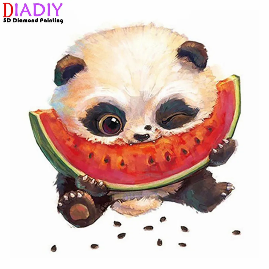 

5D алмазная живопись «сделай сам», забавная мозаика в виде панды, полная выкладка, квадратная/круглая Алмазная вышивка, наборы для вышивки кр...