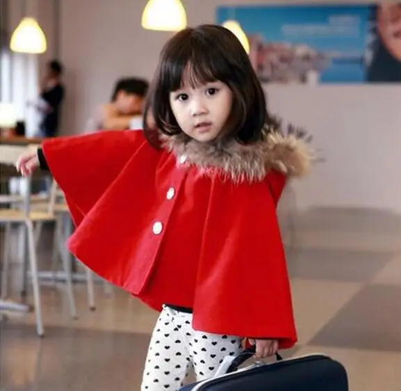 

Children's Clothing Girls Cape Christmas Holiday Season Toddler Girl Winter Clothes Kids Coat Girls Fur Coat Outerwear