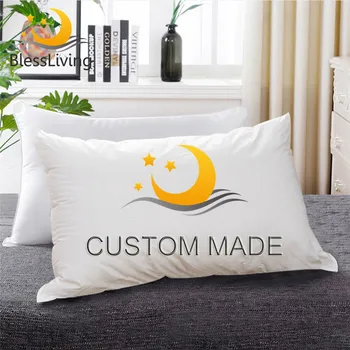 Blessliving Customized Pillow Print on Demand Bedding Custom Made Neck Sleeping Down Alternative Pillow POD Home Textile 1-Piece 1