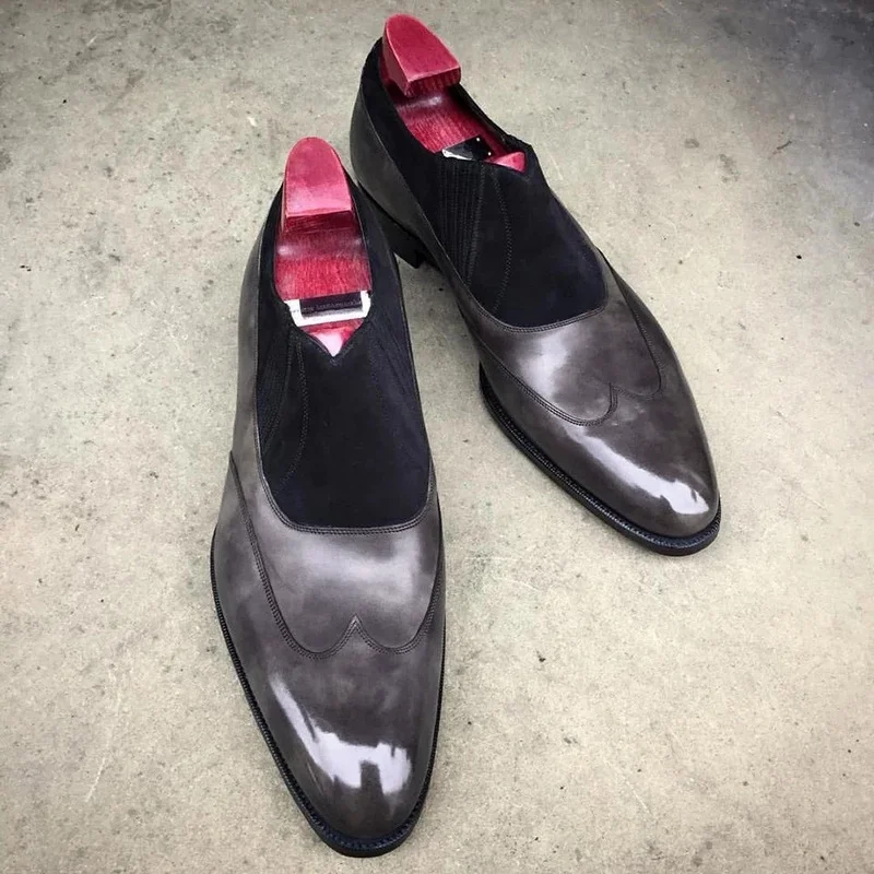 

New Arrival Handmade Pu Leather Lace-up Dress Man Shoes Casual Classic Business Formal Male Shoes Zapatos De Hombre HE047