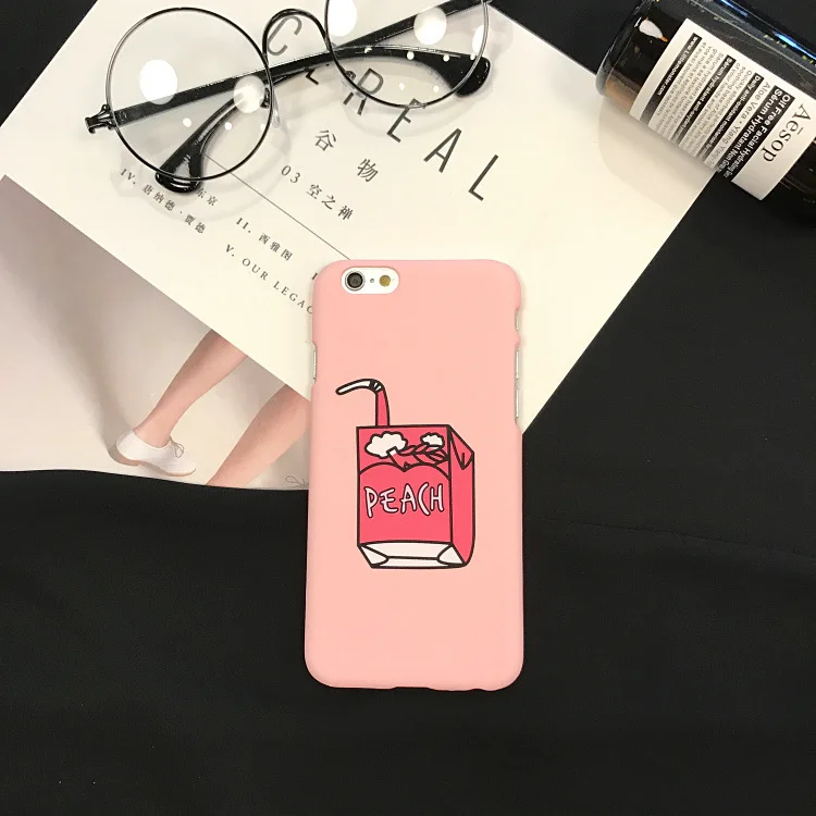 Peach Жесткий чехол для телефона Fundas iphone XR X XS Max 5 5S se 11 pro max чехол для iphone 7 8 6 s 6s Plus чехол розовый чехол с сердцем - Цвет: Peach