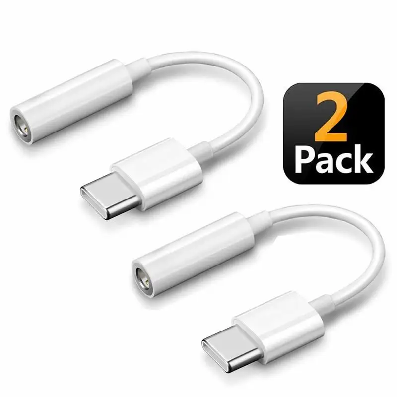 2 шт. USB Type C Штекерный разъем 3 5 мм Женский USBC Тип для наушников аудио Aux кабель
