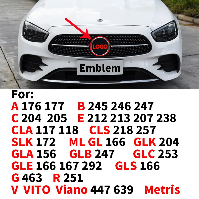 Эмблема гриля значок логотипа для mercedes W205 W204 W212 W213 ML W166 CLA C117 A W176 W177 B C E V GLK X204 GLA X156