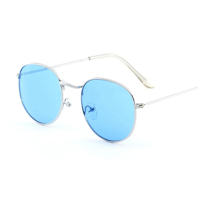 Женские солнцезащитные очки 2018 модные круглые Брендовые дизайнерские из сплава
