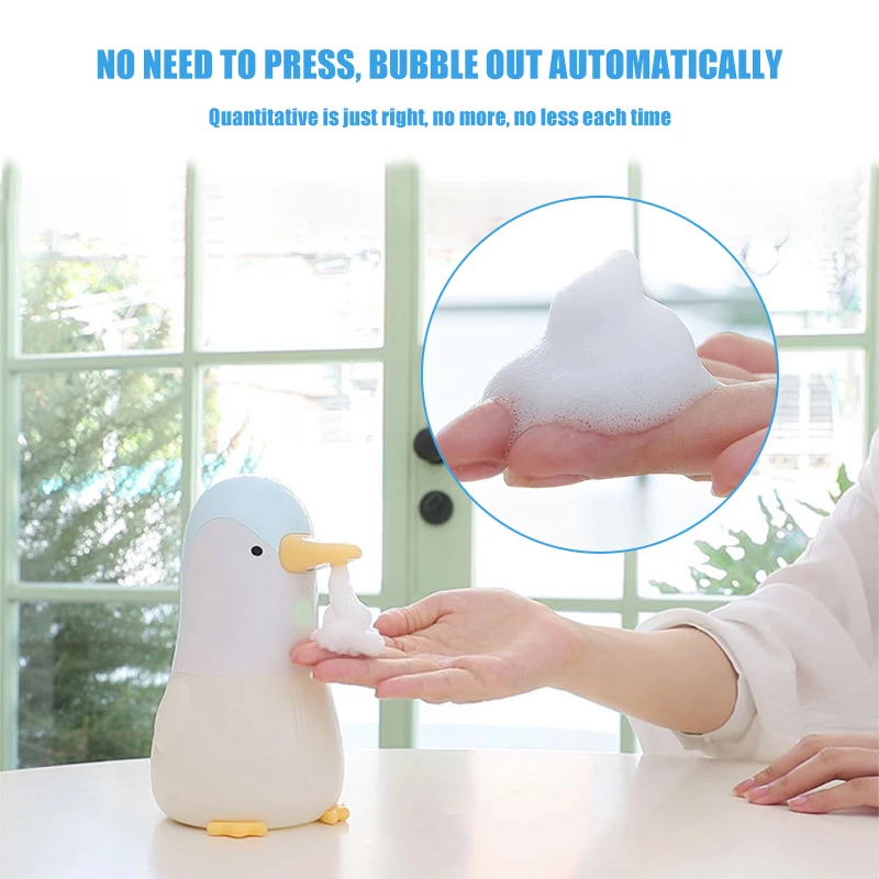 Диспенсер для мыла в форме пингвина умный сенсор и приятный кожи питание от USB