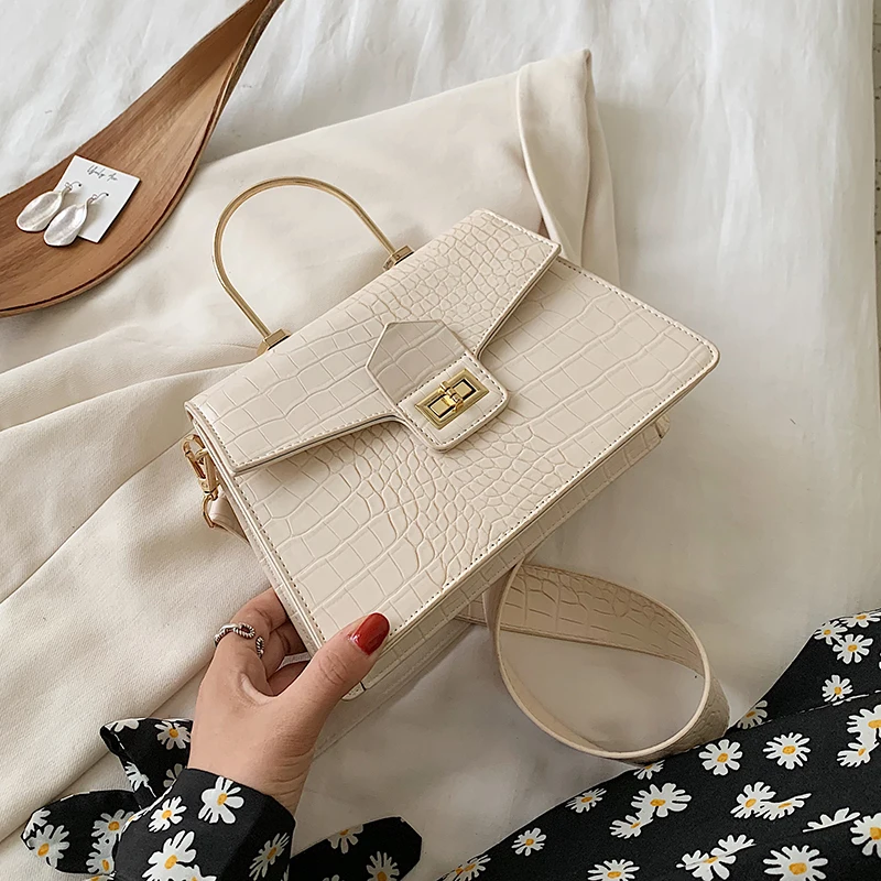 

Маленькие сумки через плечо из искусственной кожи с железной ручкой для женщин 2020 Роскошные модные сумки на плечо с замком и кошельки женск...