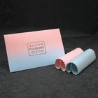 20 штук высококачественной серебряной ткани, золотые и серебряные ювелирные изделия, полированная ткань для обслуживания часов, настраиваемый логотип