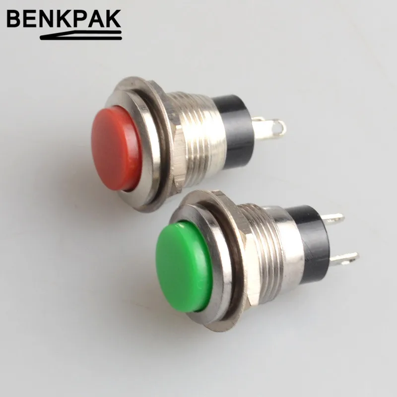12 мм 2 контакта с пружинным возвратом самовозврата Мгновенный кнопочный