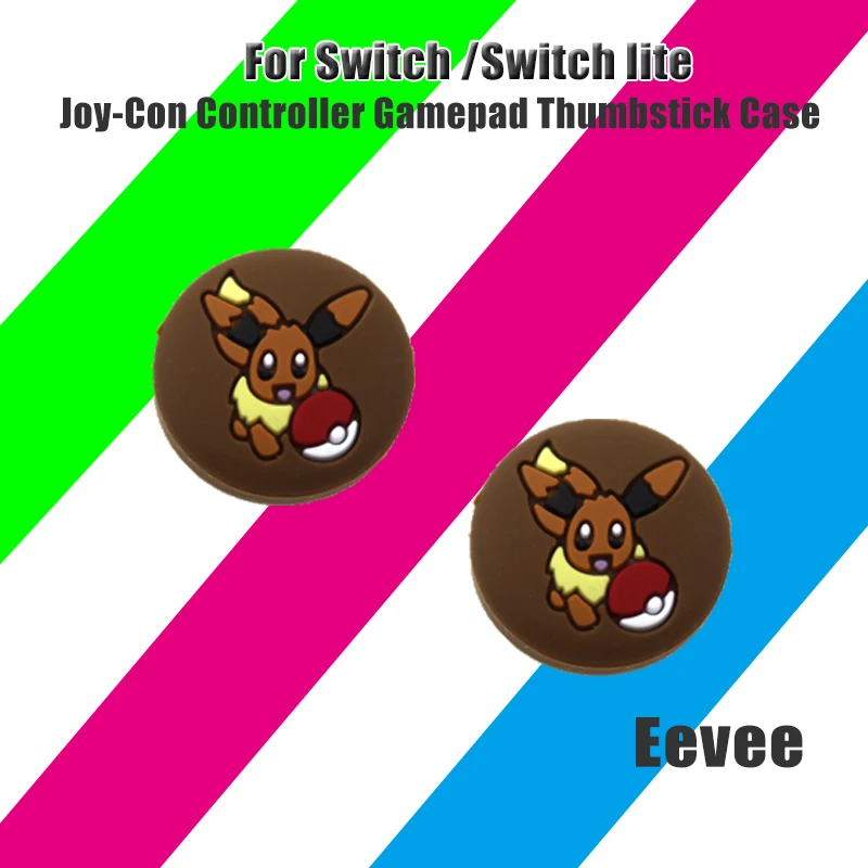 Eevee Чехол для джойстика, джойстик для джойстика, ручка для Pokemon Pocket Monster, игровой переключатель, переключатель NS Joy-Con, джойстик для геймпада, чехол для джойстика - Цвет: Eevee